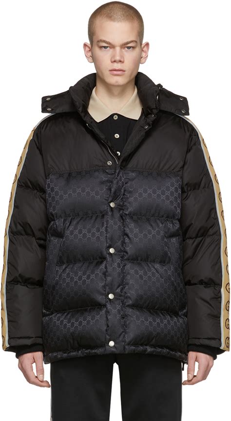 gucci bubble coat men's|gucci padded bomber jacket.